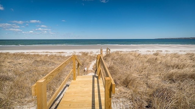 water view with a view of the beach