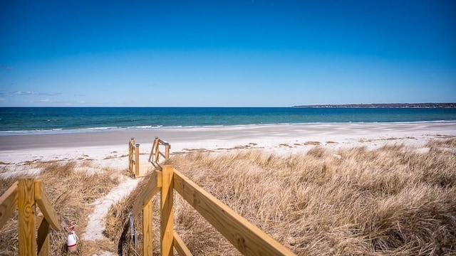 water view with a view of the beach