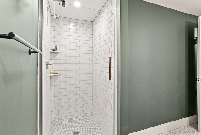 17 Kearney Sq Unit 209, Lowell, MA 01852 - full bath with a shower stall and baseboards