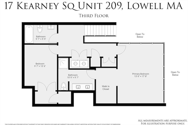 17 Kearney Sq Unit 209, Lowell, MA 01852 - room layout