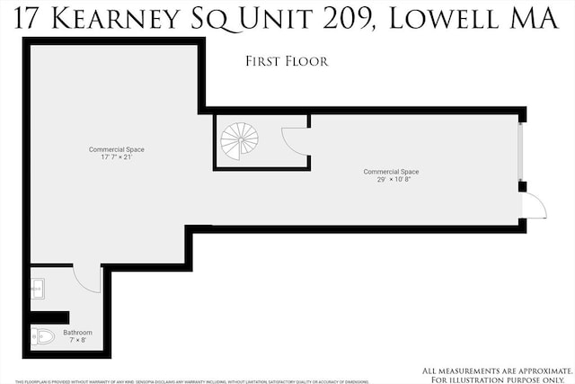 17 Kearney Sq Unit 209, Lowell, MA 01852 - room layout
