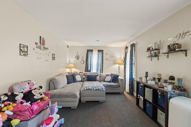 view of carpeted living room