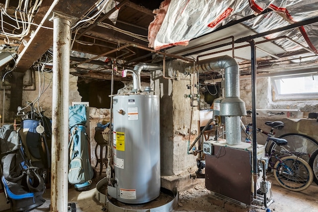 utilities featuring gas water heater