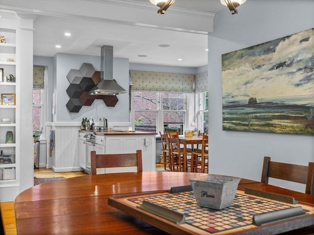4 Greenough Ave, Boston, MA 02130 - dining area featuring recessed lighting