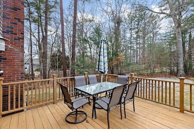 view of wooden deck