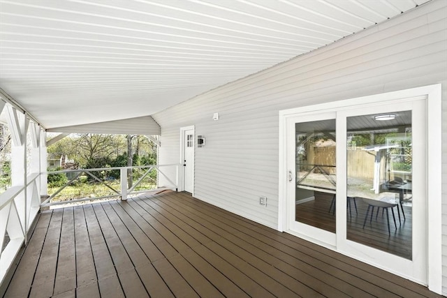 view of wooden deck