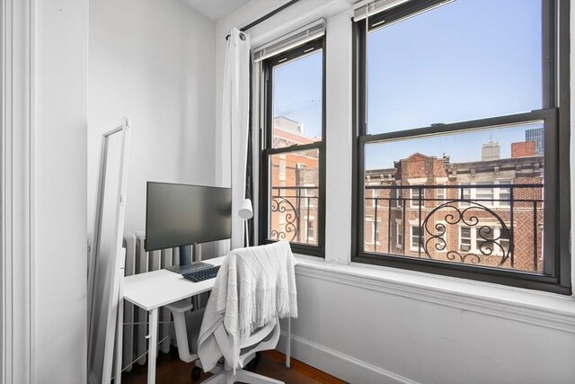 107 Jersey St Unit 16, Boston, MA 02215 - office space with baseboards and wood finished floors