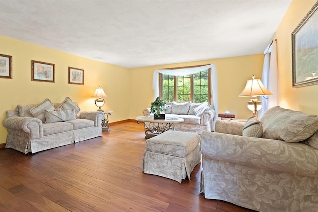 41B Washington St, Boxford, MA 01921 - living room featuring hardwood / wood-style flooring and baseboards