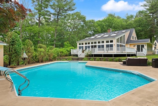 41B Washington St, Boxford, MA 01921 - swimming pool with a deck, outdoor lounge area, and a patio area