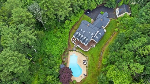 41B Washington St, Boxford, MA 01921 - drone / aerial view of a pool