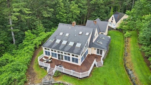 41B Washington St, Boxford, MA 01921 - view from above of property with a heavily wooded area