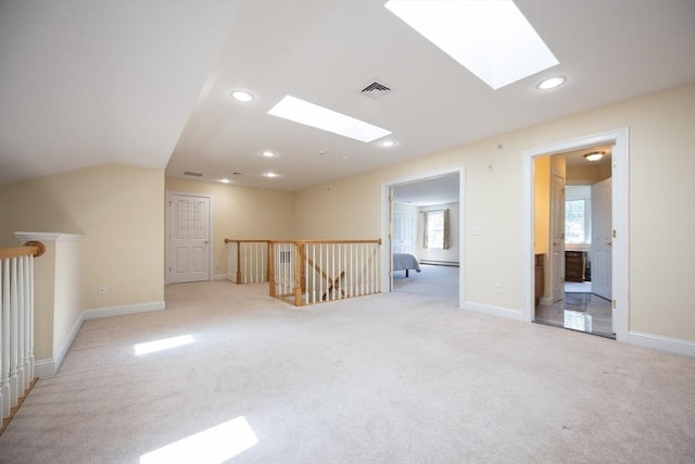 116 Spring Mdw Unit 116, Hanover, MA 02339 - additional living space featuring a skylight, light carpet, recessed lighting, and baseboards
