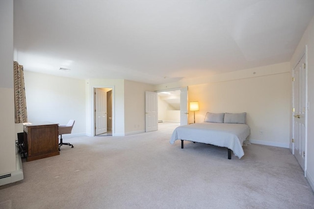 116 Spring Mdw Unit 116, Hanover, MA 02339 - carpeted bedroom with baseboards, a baseboard heating unit, and a desk