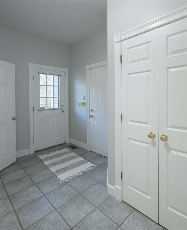 entryway with baseboards