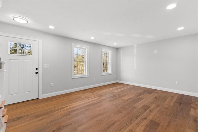 foyer featuring hardwood / wood-style floors