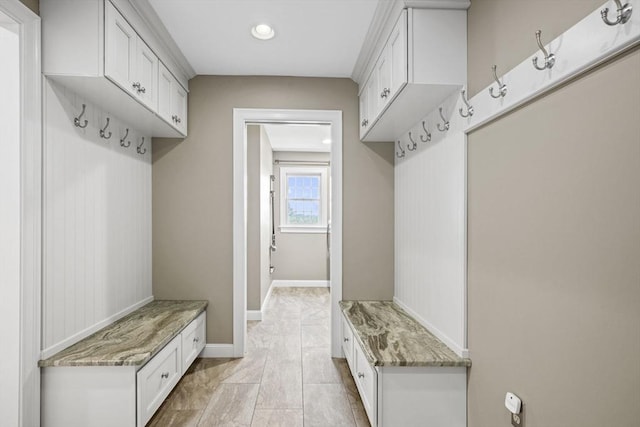 5 John Matthew Rd, Hopkinton, MA 01748 - mudroom featuring recessed lighting and baseboards