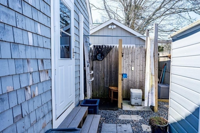 exterior space with fence
