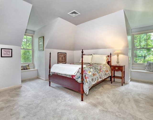 15 Blackburnian Rd, Lincoln, MA 01773 - bedroom featuring carpet floors, multiple windows, lofted ceiling, and baseboards