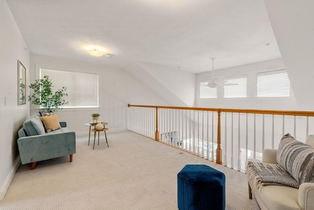 32 Old Framingham Rd Unit 20, Sudbury, MA 01776 - sitting room with a ceiling fan and carpet floors