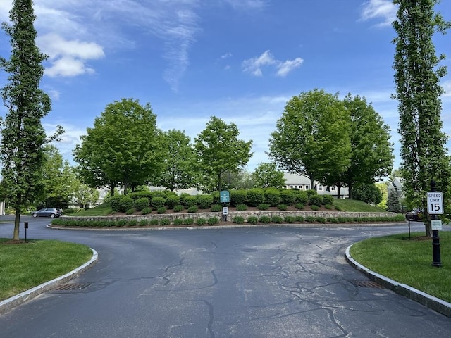 32 Old Framingham Rd Unit 20, Sudbury, MA 01776 - view of asphalt road with curbs and traffic signs