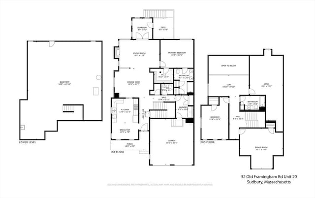 32 Old Framingham Rd Unit 20, Sudbury, MA 01776 - view of floor plan / room layout