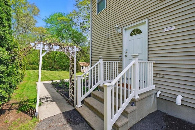 3 Birch Ave, East Longmeadow, MA 01028 - property entrance featuring a yard