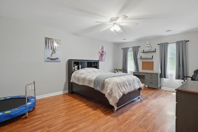 3 Birch Ave, East Longmeadow, MA 01028 - bedroom with light wood finished floors, baseboards, and ceiling fan