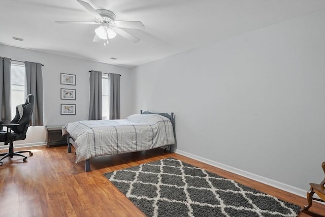 3 Birch Ave, East Longmeadow, MA 01028 - bedroom featuring wood finished floors, baseboards, a ceiling fan, and a desk