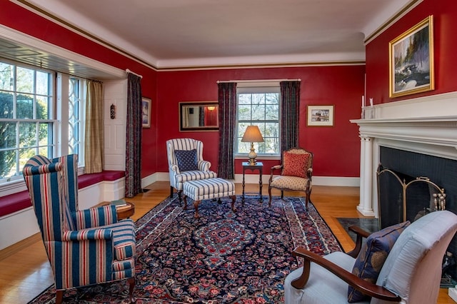 living room with light wood-type flooring