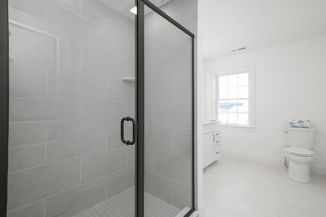 117 Montvale Ave, Woburn, MA 01801 - full bath featuring a stall shower, baseboards, toilet, and vanity