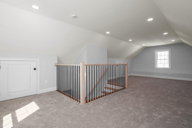 117 Montvale Ave, Woburn, MA 01801 - bonus room with vaulted ceiling, carpet, recessed lighting, and baseboards