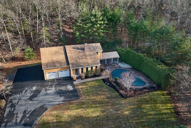 birds eye view of property