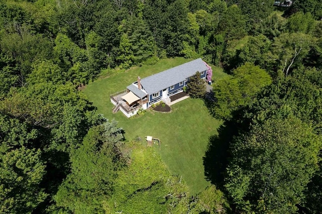 10 Longmeadow Ln, Medway, MA 02053 - view from above of property featuring a heavily wooded area