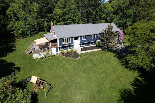 10 Longmeadow Ln, Medway, MA 02053 - aerial view of property and surrounding area featuring a forest