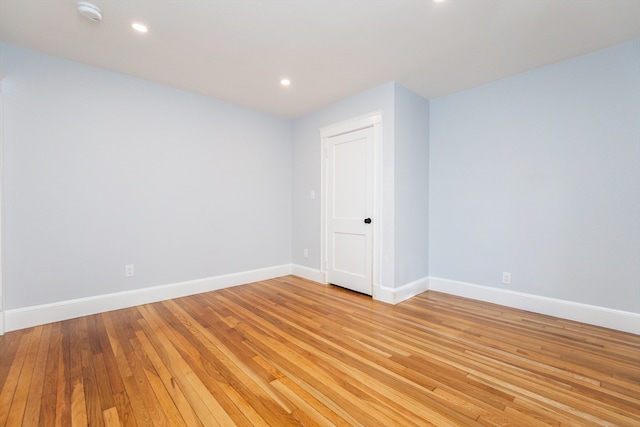 empty room featuring light wood-type flooring