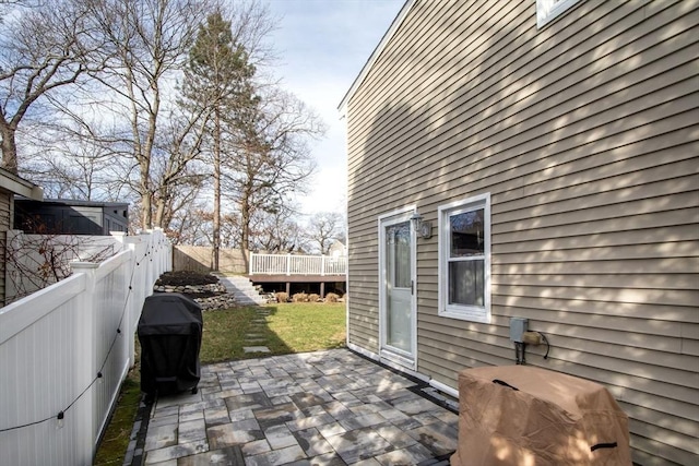 view of home's exterior featuring a patio area