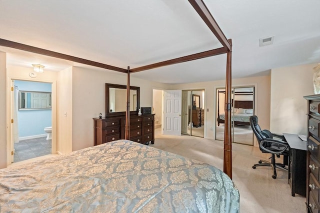 42 2nd Ave Unit 40, North Attleboro, MA 02760 - bedroom featuring an office area, carpet flooring, multiple closets, and ensuite bathroom