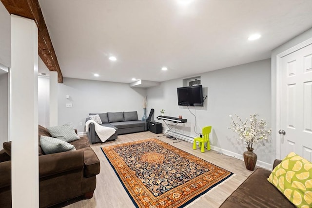 42 2nd Ave Unit 40, North Attleboro, MA 02760 - living room with recessed lighting and wood finished floors