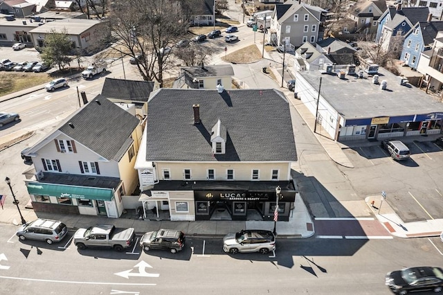 aerial view with a residential view