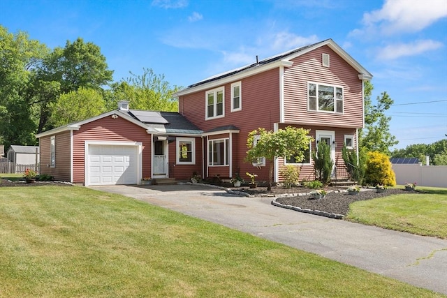 3 Scotland Heights Rd, Haverhill, MA 01832 - view of front of home with solar panels, a garage, driveway, and entry steps