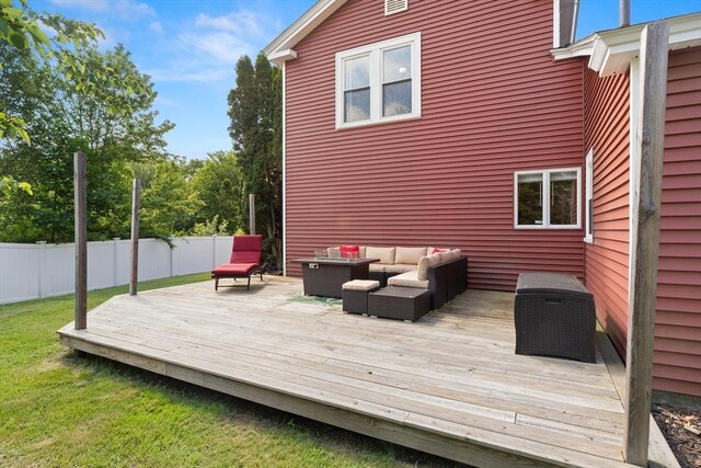 3 Scotland Heights Rd, Haverhill, MA 01832 - deck featuring an outdoor hangout area