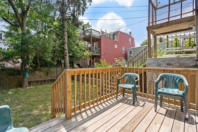 109 Eutaw St, Boston, MA 02128 - wooden terrace featuring a yard and fence