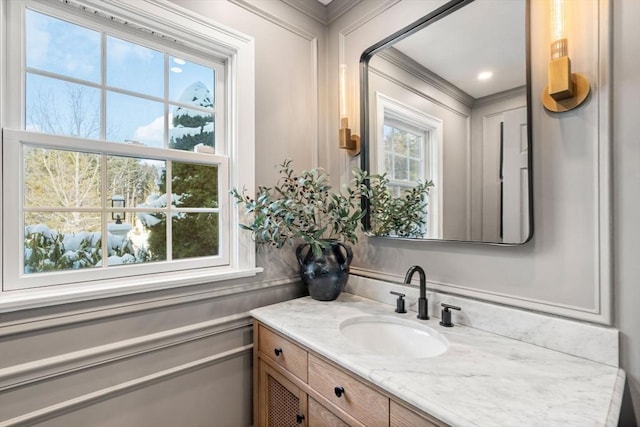 bathroom featuring vanity