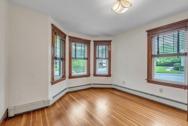 259 Main St, Blackstone, MA 01504 - unfurnished room featuring healthy amount of natural light, light wood-style flooring, and a baseboard heating unit