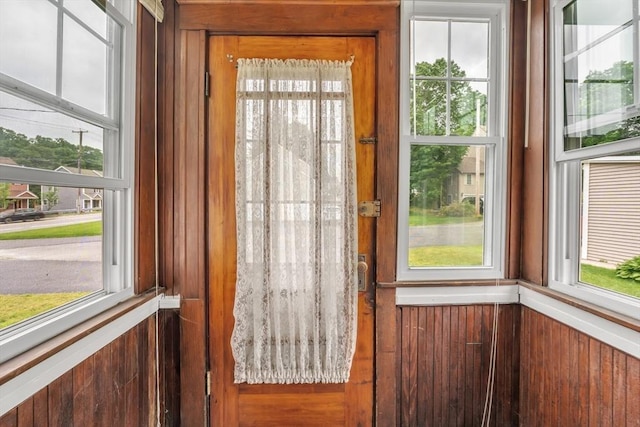 259 Main St, Blackstone, MA 01504 - doorway featuring wooden walls