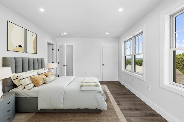 47 Parker St Unit 3, Quincy, MA 02169 - bedroom with recessed lighting and dark wood-style floors