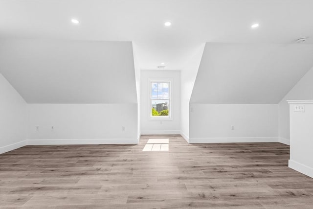 47 Parker St Unit 3, Quincy, MA 02169 - bonus room featuring vaulted ceiling, recessed lighting, and wood finished floors