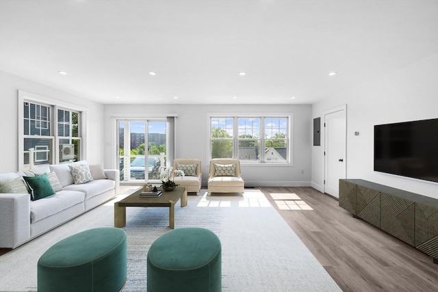 47 Parker St Unit 3, Quincy, MA 02169 - living area featuring wood finished floors and recessed lighting
