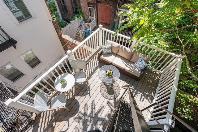 3 Melrose St Unit 3, Boston, MA 02116 - wooden deck featuring outdoor lounge area