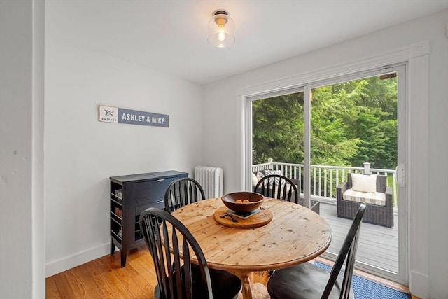 115 Elm St, Andover, MA 01810 - dining space featuring light wood-style flooring and radiator